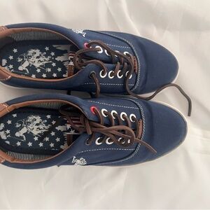 U.S. Polo Assn. Navy and Brown Sneakers